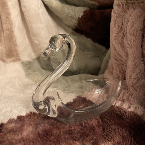 Vintage Duncan & Miller Pall Mall Swan Dish-Clear Glass - Picture 6 of 6